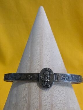 Vintage Minnie Mouse Small Silver-Tone Bracelet ▪︎ Marked © Walt Disney Prods